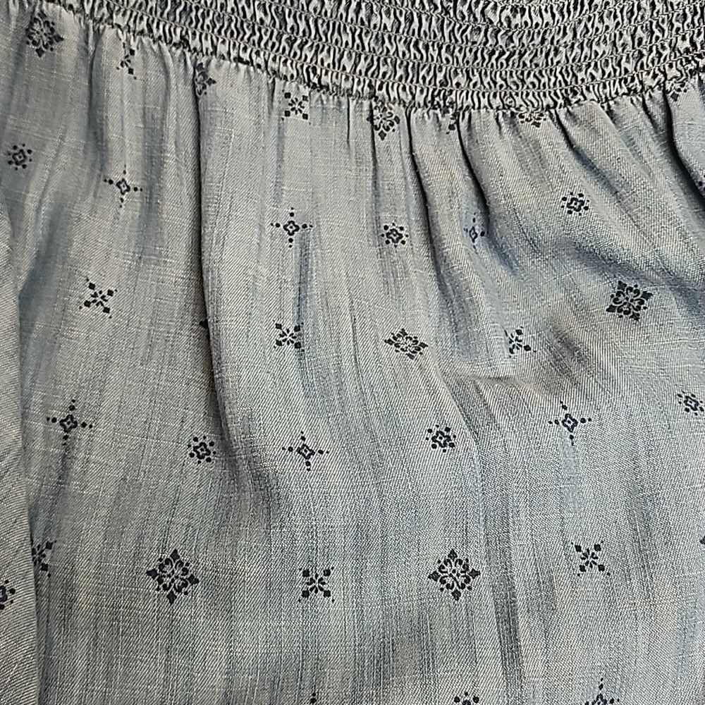 Ariat Blue Ruffled Elastic Tube Top Womens Sz M Paisley Print Dress Country Girl - Picture 7 of 14